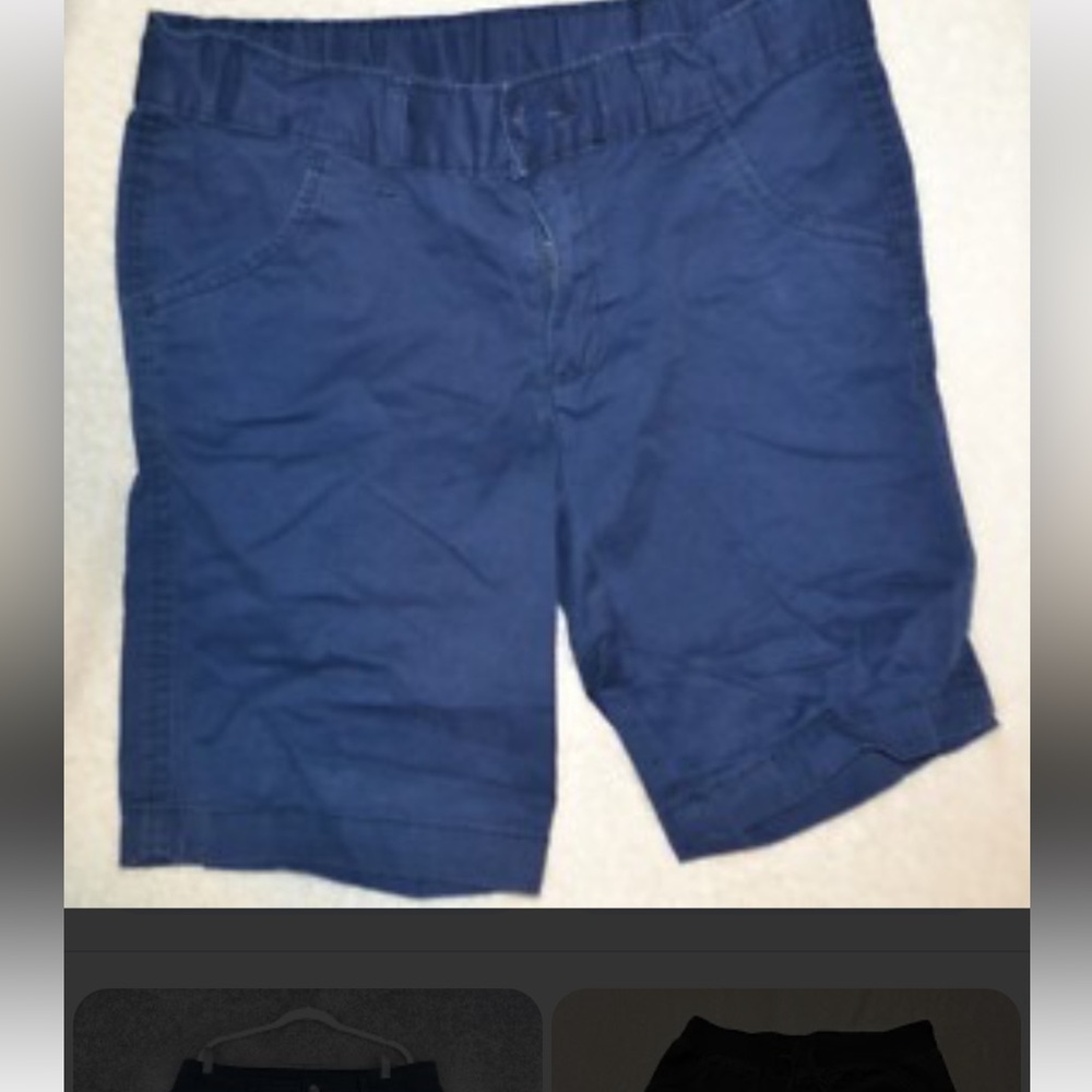 Faded Glory Womens Deep Blue Flat Front Shorts